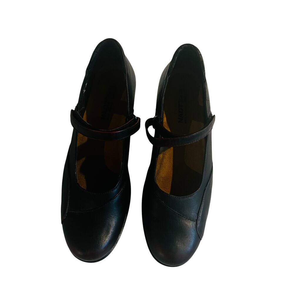 Naot Leather Closed Toe Wedge Closed Toe Shoes Size 38 Black - Picture 6 of 6